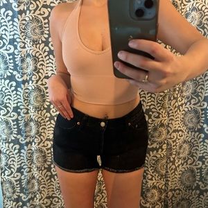 Levi’s 501 Button Fly Black Denim Shorts